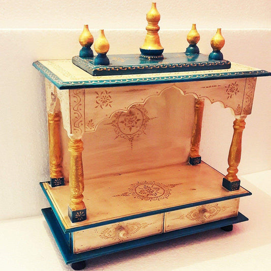 Temple: Rajasthani Ethnic Handcrafted Wooden Temple/Mandir/Pooja Ghar/Mandapam