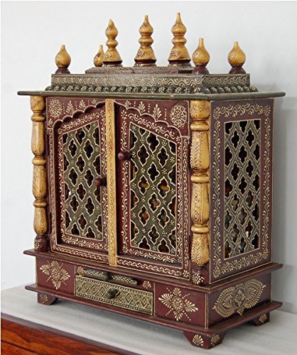 Temple: Rajasthani Ethnic Handcrafted Wooden Temple/Mandir/Pooja Ghar/Mandapam