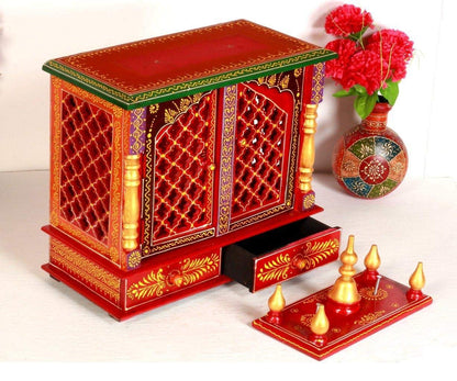 Mandir: Rajasthani Ethnic Handcrafted Wooden Temple/Mandir/Pooja Ghar/Mandapam