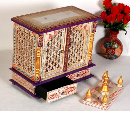 Temple: Rajasthani Ethnic Handcrafted Wooden Temple/Mandir/Pooja Ghar/Mandapam