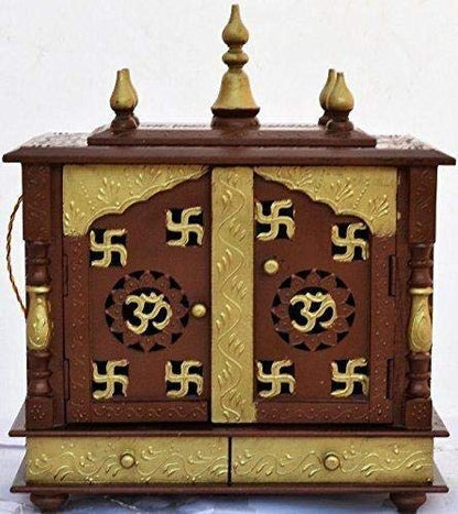 Temple: Rajasthani Ethnic Handcrafted Wooden Temple/Mandir/Pooja Ghar/Mandapam