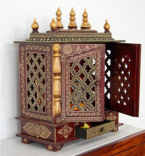 Temple: Rajasthani Ethnic Handcrafted Wooden Temple/Mandir/Pooja Ghar/Mandapam