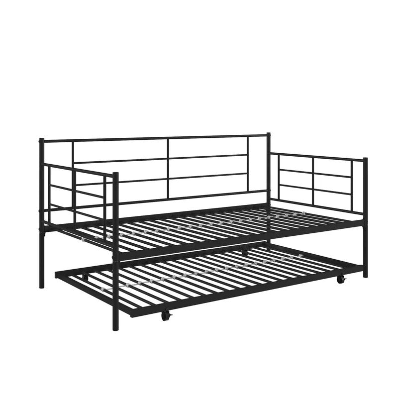 Trundle Bed: Steel Daybed with Trundle