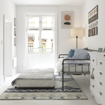 Trundle Bed: Steel Daybed with Trundle Bed