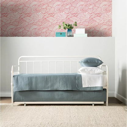Trundle Bed: Steel Daybed with Trundle Bed