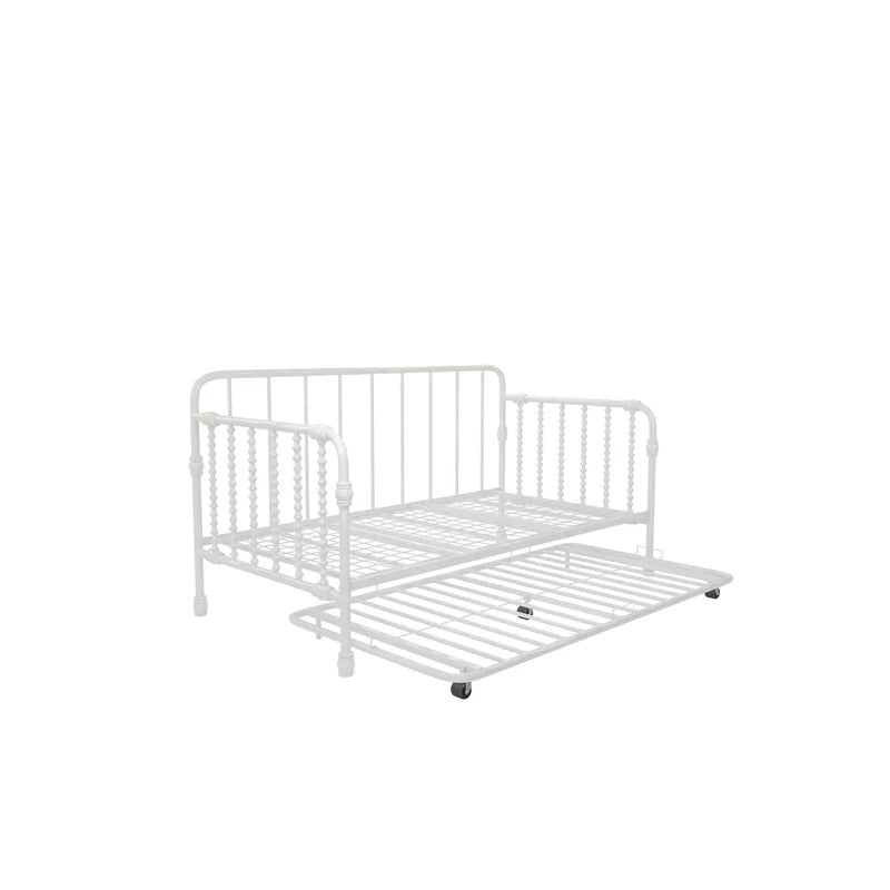 Trundle Bed: Twin Metal Daybed with Trundle