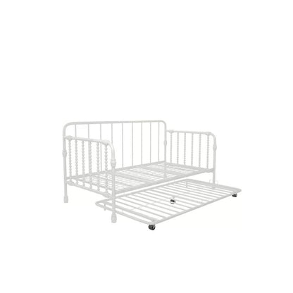 Trundle Bed: Twin Metal Daybed with Trundle