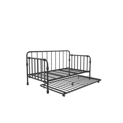 Trundle Bed: Twin Metal Daybed with Trundle