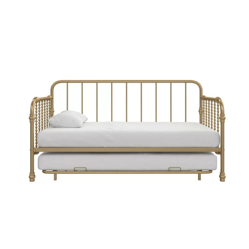 Trundle Bed: Twin Metal Daybed with Trundle
