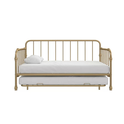 Trundle Bed: Twin Metal Daybed with Trundle