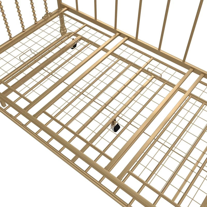 Trundle Bed: Twin Metal Daybed with Trundle