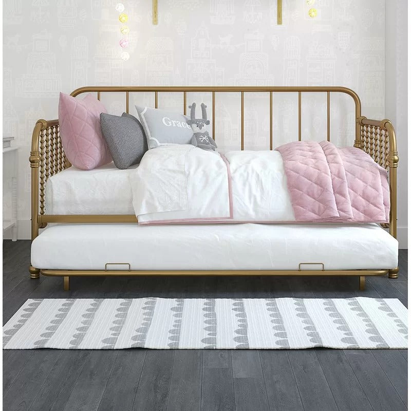 Trundle Bed: Twin Metal Daybed with Trundle