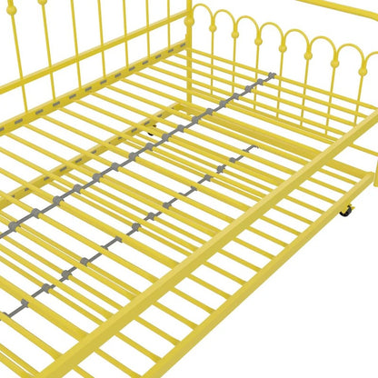 Trundle Bed: Twin Metal Daybed with Trundle Bed