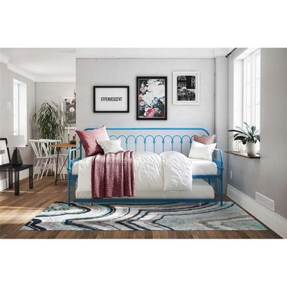 Trundle Bed: Twin Metal Daybed with Trundle Bed