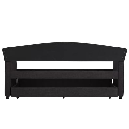 Trundle Bed: Twin Wood Daybed with Trundle