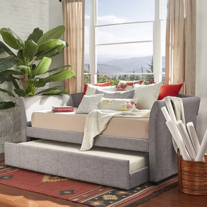 Trundle Bed: Twin Wood Daybed with Trundle