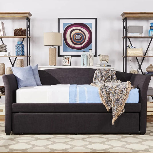 Trundle Bed: Twin Wood Daybed with Trundle