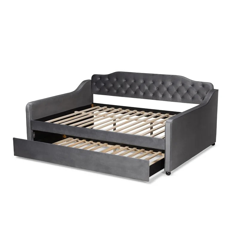 Trundle Bed: Wood Daybed with Trundle Bed