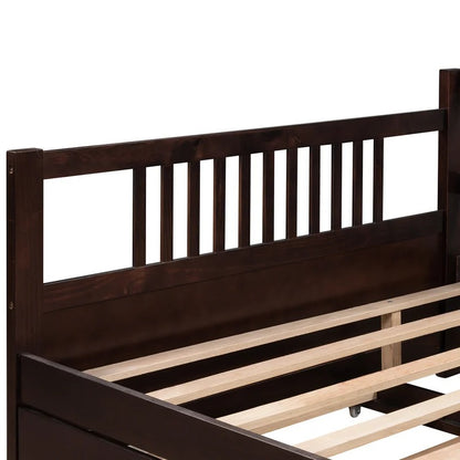 Trundle Bed: Wood Daybed with Trundle Bed