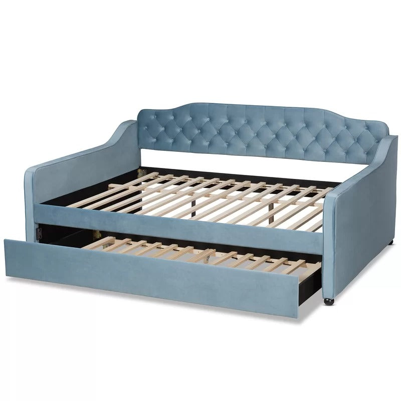 Trundle Bed: Wood Daybed with Trundle Bed