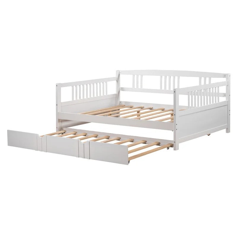 Trundle Bed: Wood Daybed with Trundle Bed