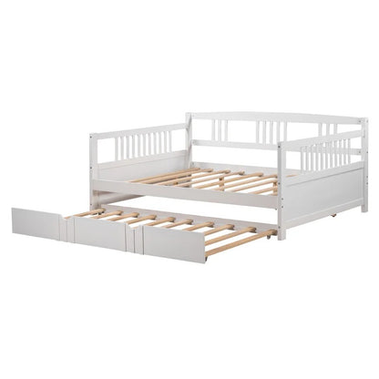 Trundle Bed: Wood Daybed with Trundle Bed