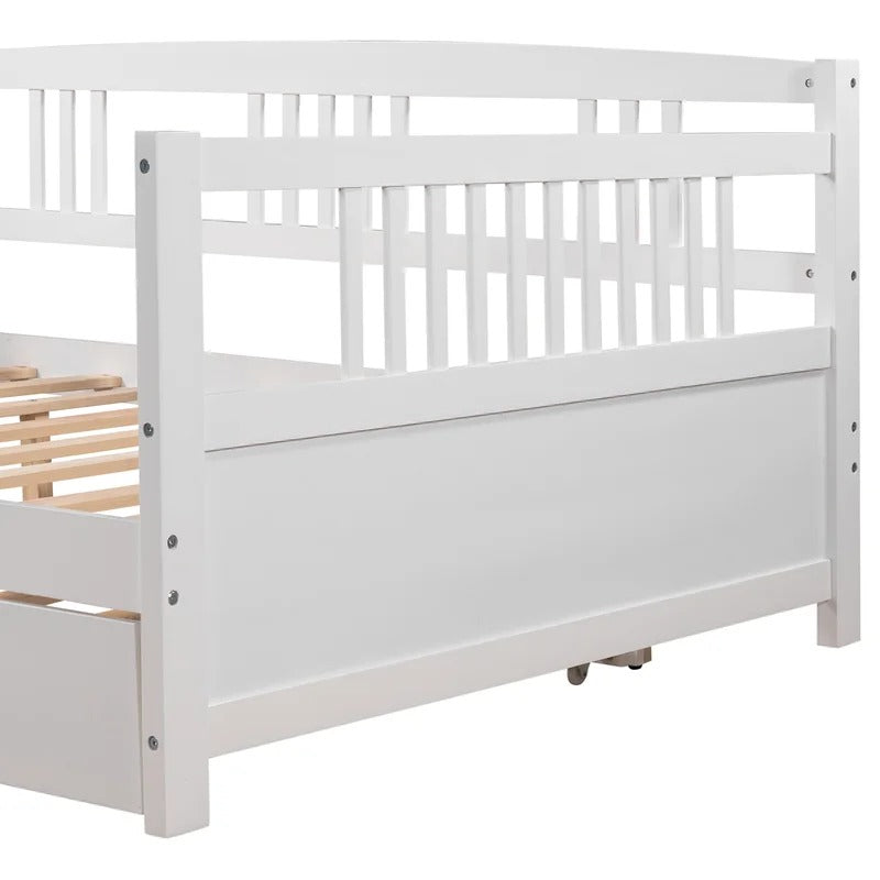 Trundle Bed: Wood Daybed with Trundle Bed