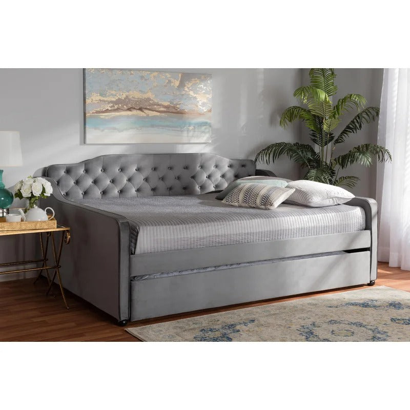Trundle Bed: Wood Daybed with Trundle Bed