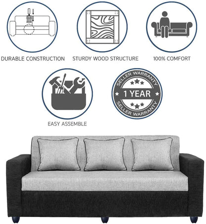 3 Seater Sofa:- Tulip Fabric  Sofa Set