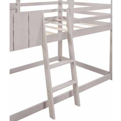 Bunk Bed: Twin Bunk Bed(Wash Gray)