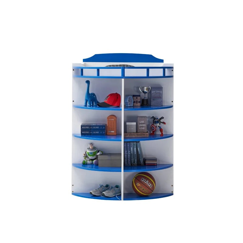 Bunk Bed: Twin Bunk Bed with Bookcase