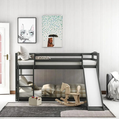 Bunk Bed: Twin Solid Wood Standard Bunk Bed Wooden