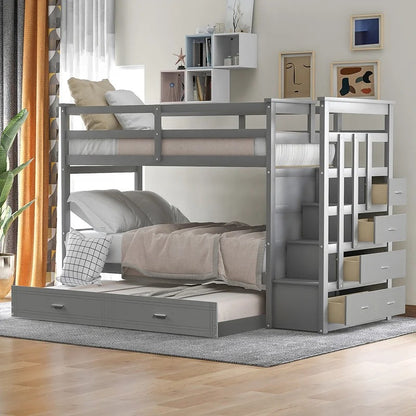 Bunk Bed: Wooden Twin Standard Bunk Bed