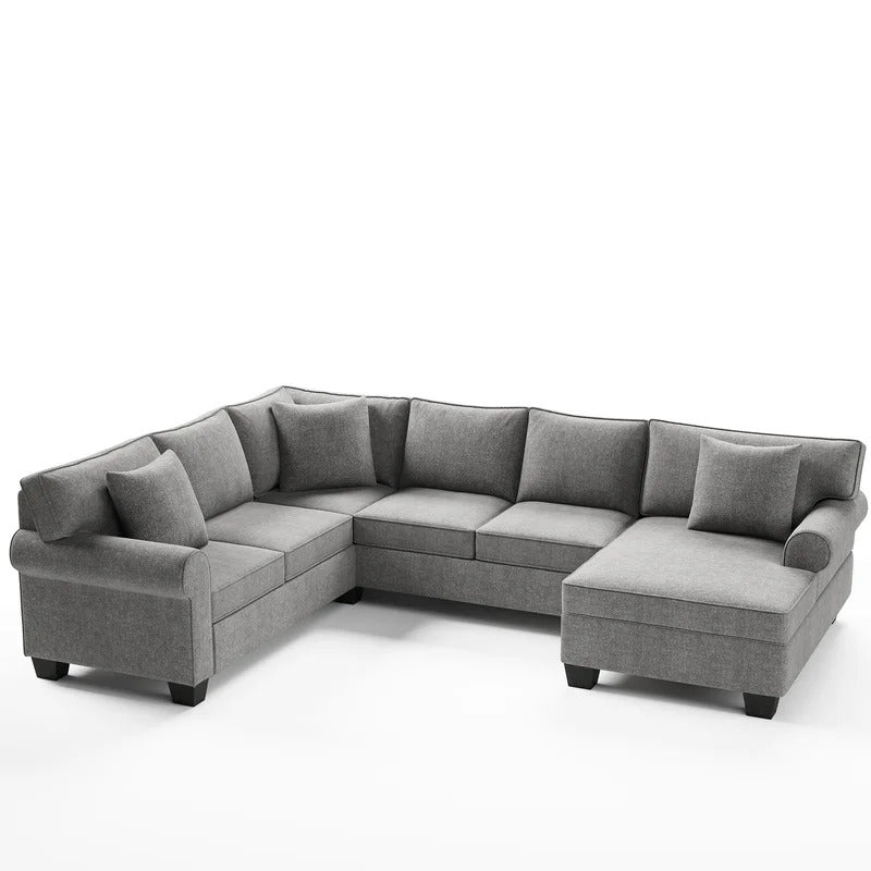 U Shape Sofa Set: 113" Modular Corner Sofa Set