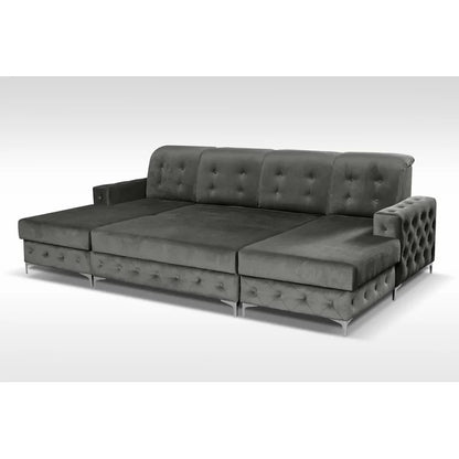 U Shape Sofa Set: 114" Wide Velvet Symmetrical