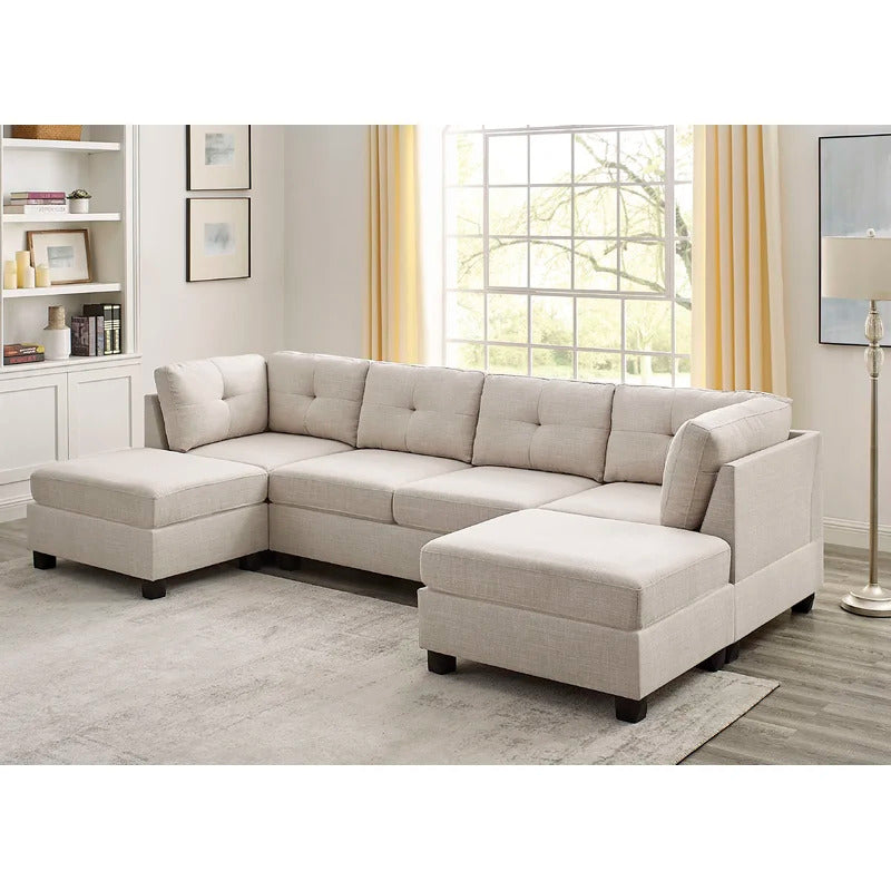 U Shape Sofa Set : 118" Wide Reversible Corner Chairs