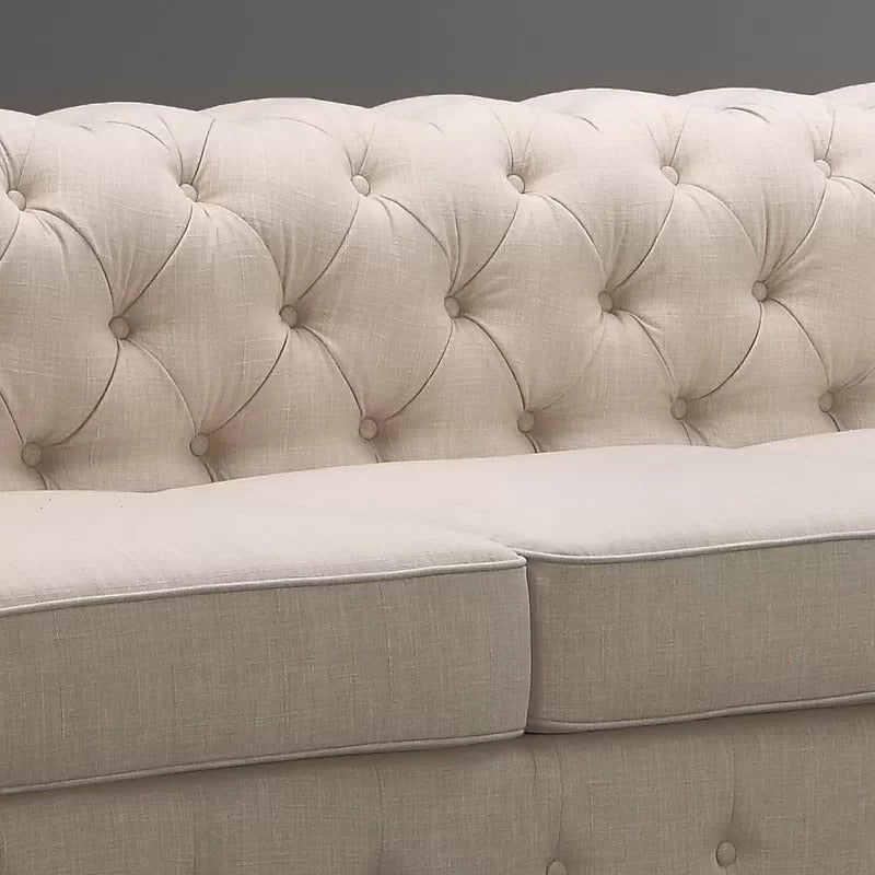 U Shape Sofa Set: 135" Wide Linen Symmetrical Sectional 11 Seater Sofa