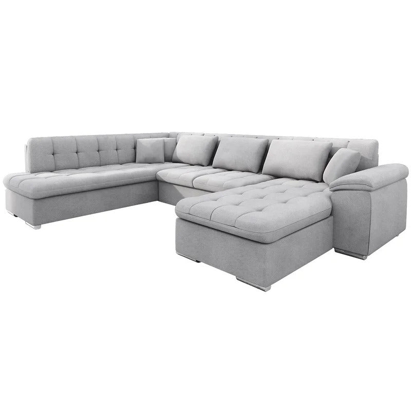 U Shape Sofa Set: 135" Wide Sectional 7 Seater Sofa 