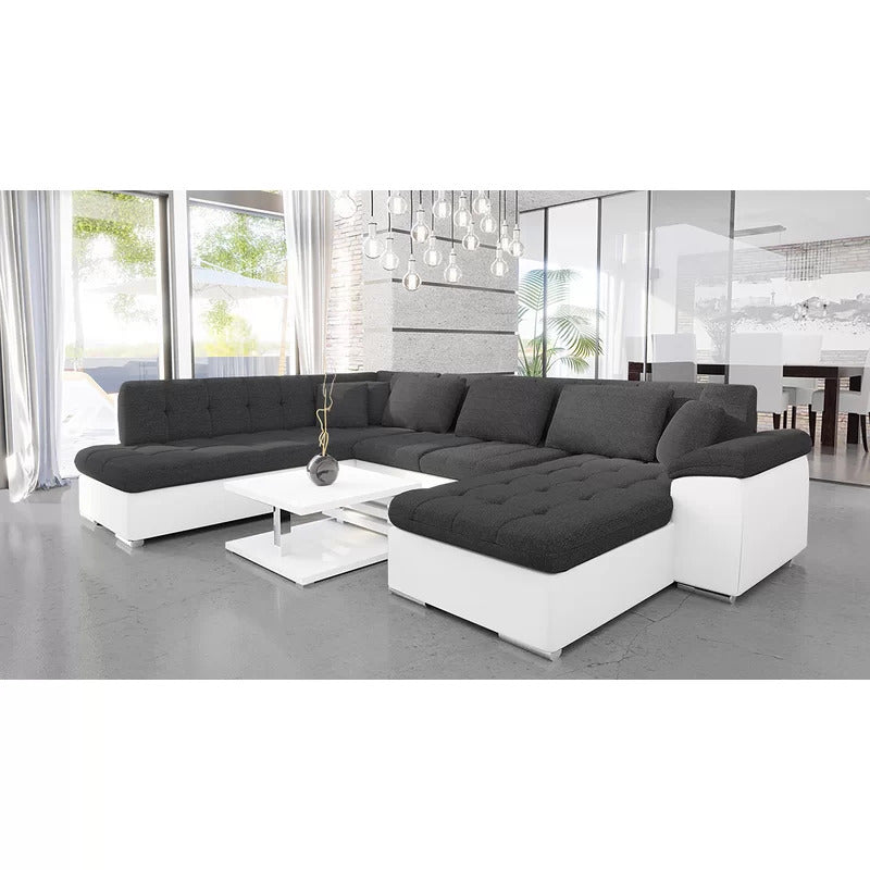U Shape Sofa Set: 135" Wide Sectional 7 Seater Sofa 