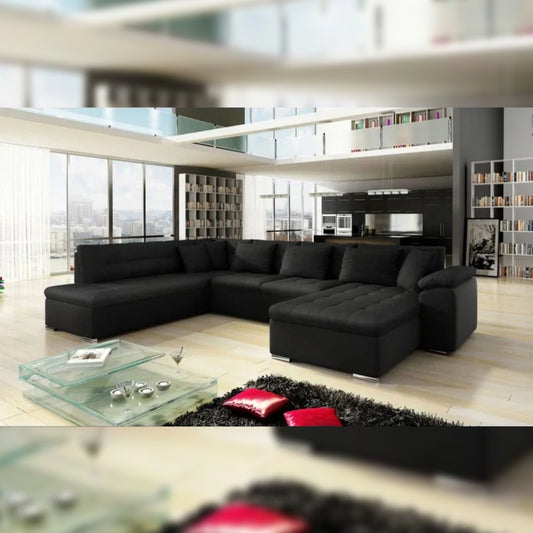 U Shape Sofa Set 135 Wide Sectional 7 Seater Sofa