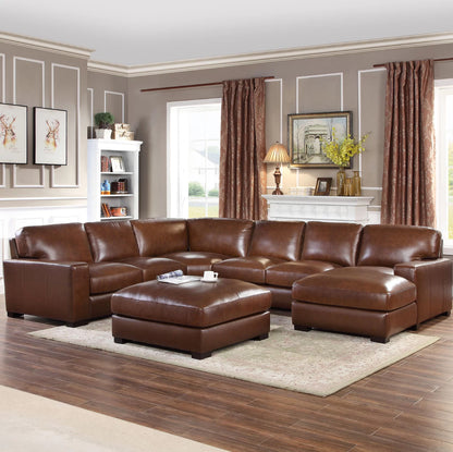 U Shape Sofa Set: 139.5" Wide Leatherette