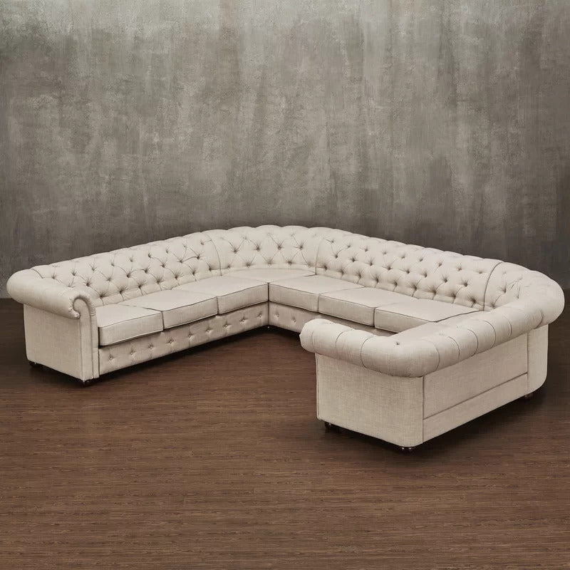 U Shape Sofa Set: 142" Wide Sectional 10 Seater Sofa