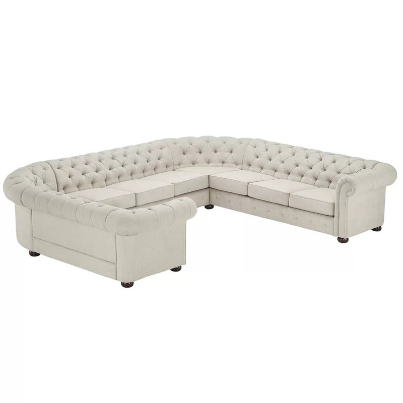 U Shape Sofa Set: 142" Wide Sectional 10 Seater Sofa
