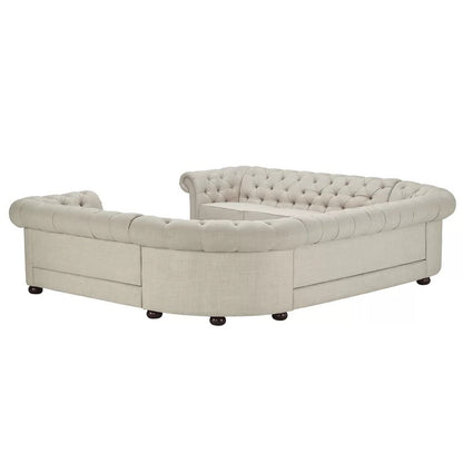 U Shape Sofa Set: 142" Wide Sectional 10 Seater Sofa