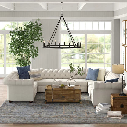 U Shape Sofa Set: 142" Wide Sectional 10 Seater Sofa
