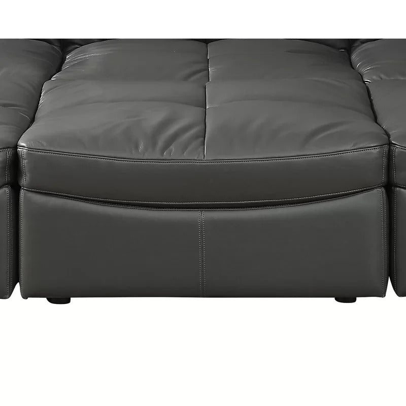 U Shape Sofa Set: 147" Wide Faux Leatherette Sofa Set
