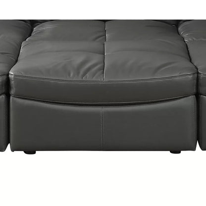 U Shape Sofa Set: 147" Wide Faux Leatherette Sofa Set