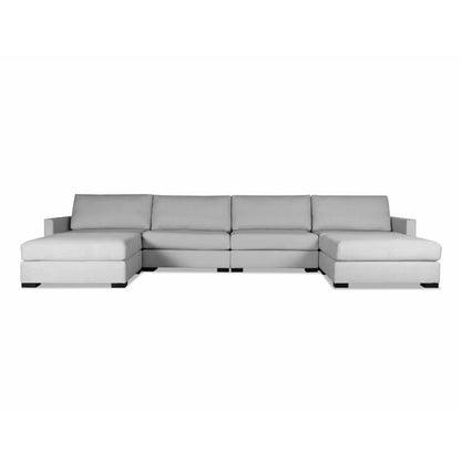 U Shape Sofa Set: 4 Seater  166" Modular Large Sectional Sofa Set