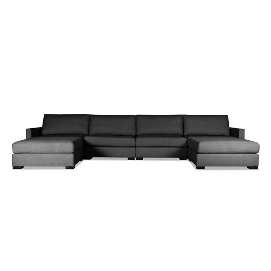 U Shape Sofa Set: 4 Seater  166" Modular Large Sectional Sofa Set