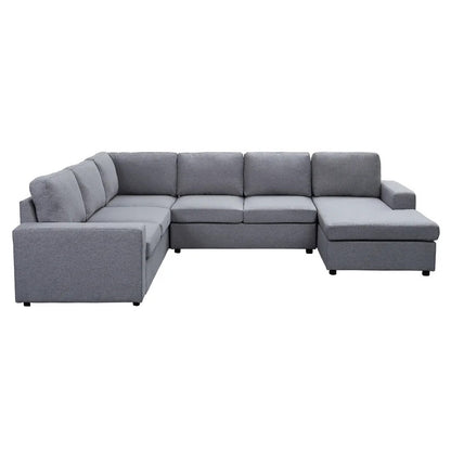 U Shape Sofa Set: 61" Wide Reversible Sofa & Chaise